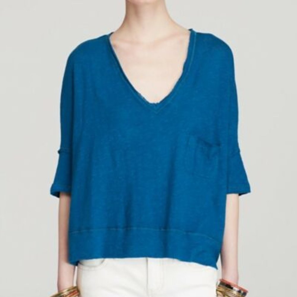 FREE PEOPLE Crescent Moon Tee in Peacock-XS,S
